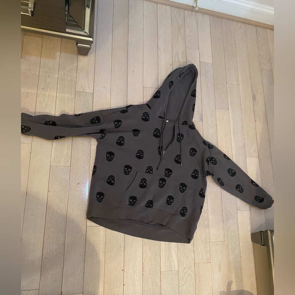 CUTE SKELETON QUARTER ZIP
